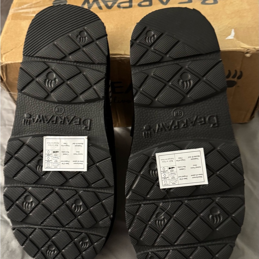 BEARPAW Black Soft with Siver Sequin Embellished Trim - Picture 6 of 10